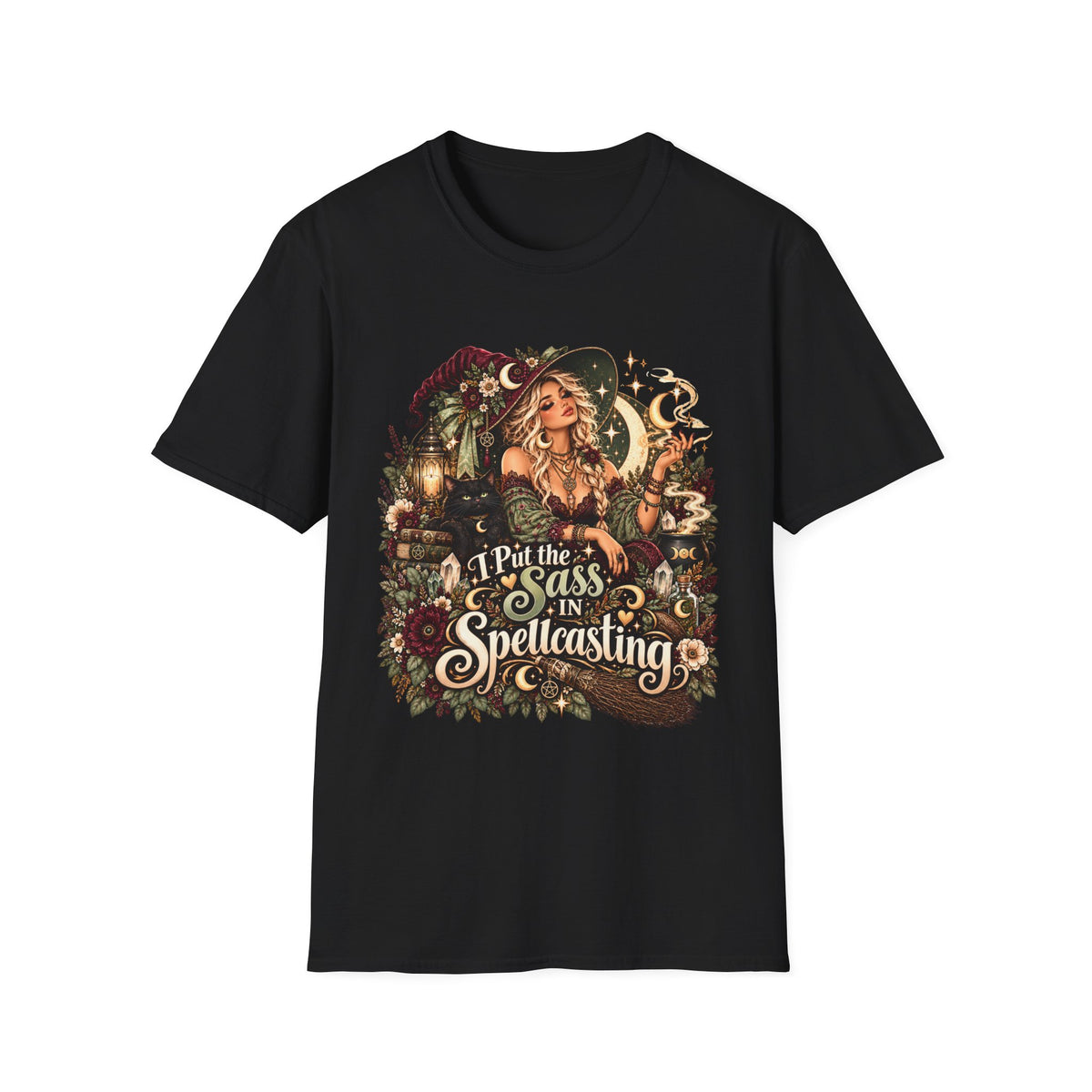 I Put the Sass in Spellcasting Unisex Softstyle T-Shirt