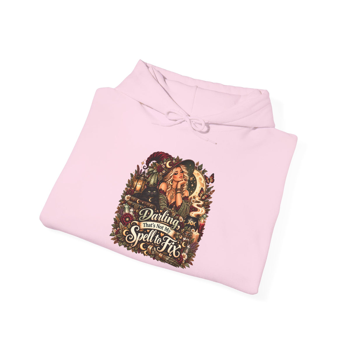 Darling That's Not my Spell to Fix Hoodie | Halloween Witch Cauldron Design