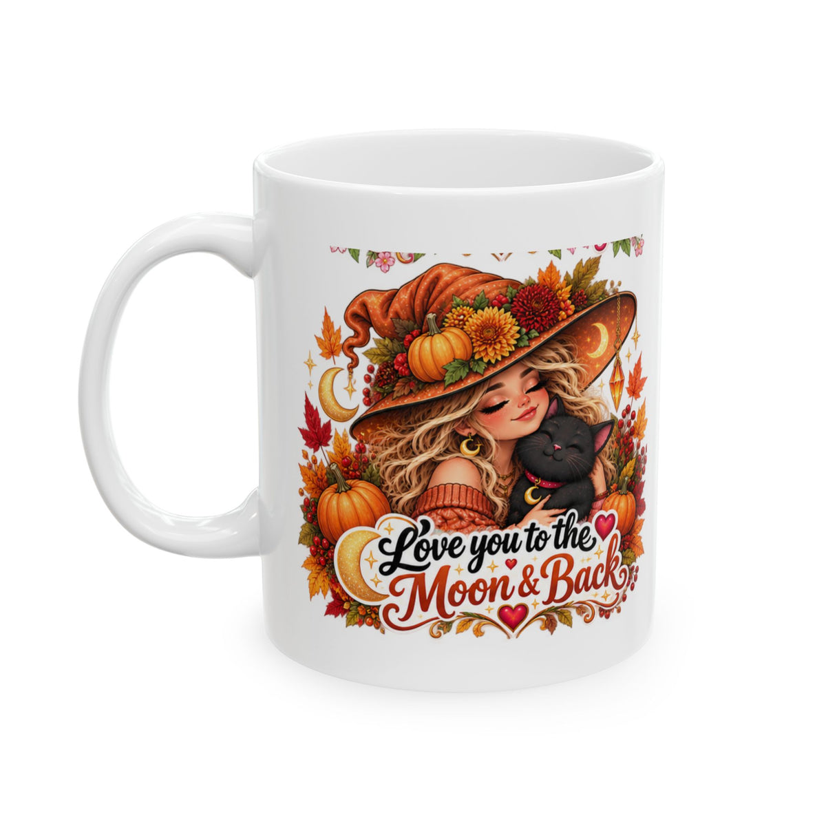 Love you to the Moon & Back Witchy Autumn Ceramic Mug, 11oz
