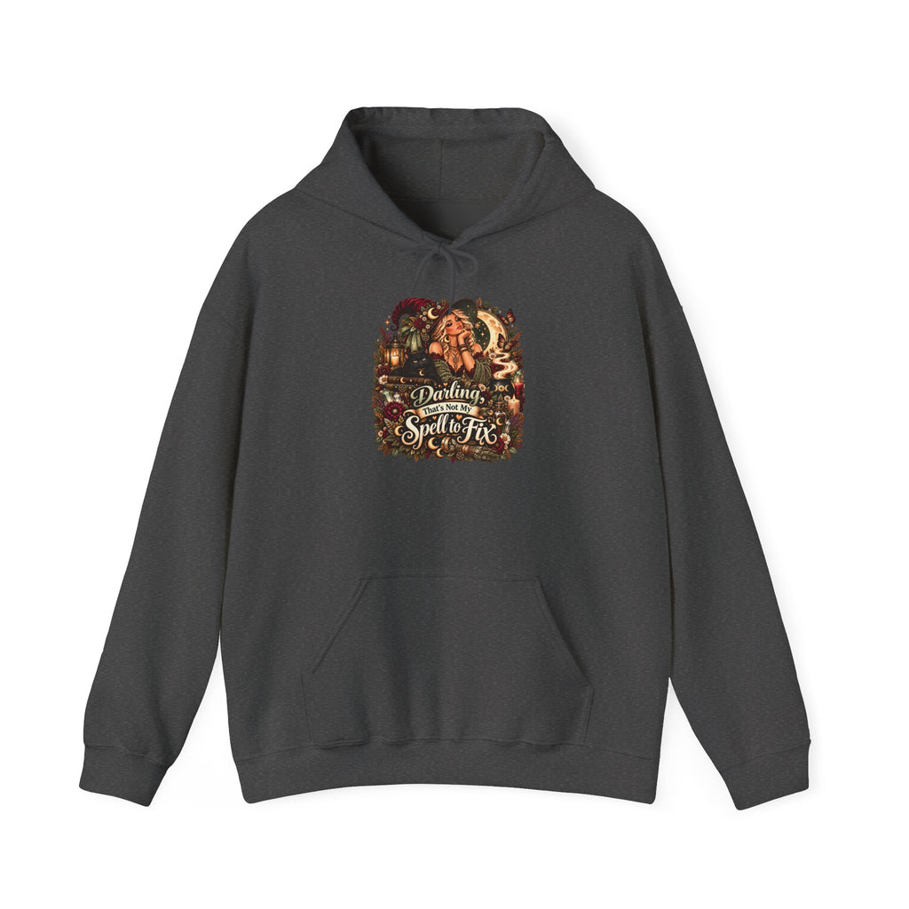 Darling That's Not my Spell to Fix Hoodie | Halloween Witch Cauldron Design