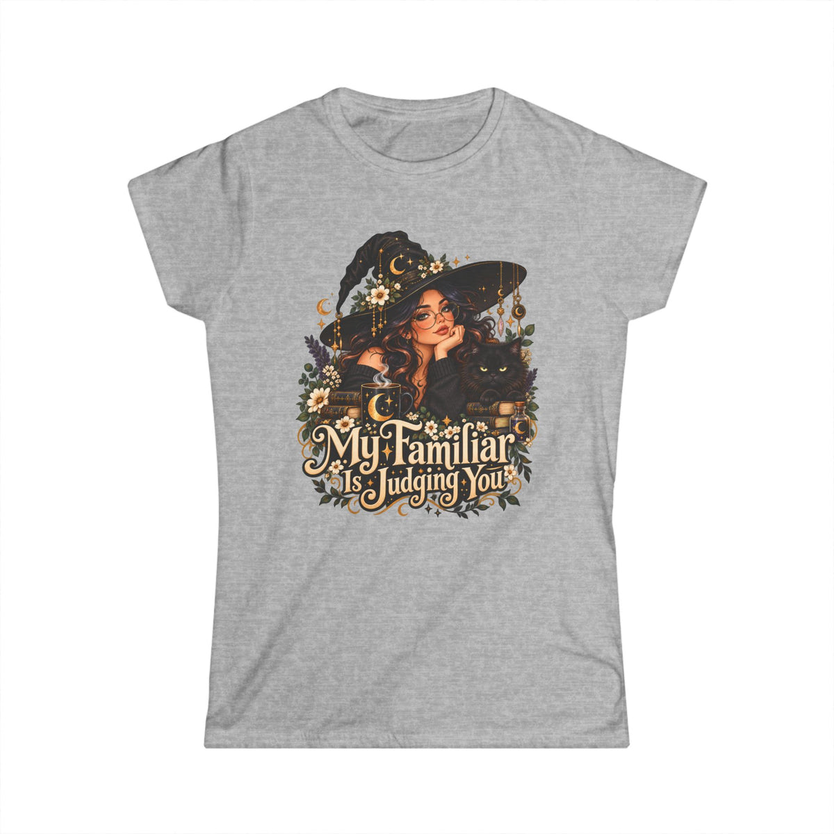 Witchy Tee - "My Familiar is Judging You" Women's Tee — Classic White Short-Sleeve Shirt