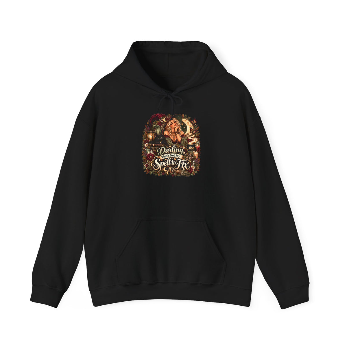 Darling That's Not my Spell to Fix Hoodie | Halloween Witch Cauldron Design