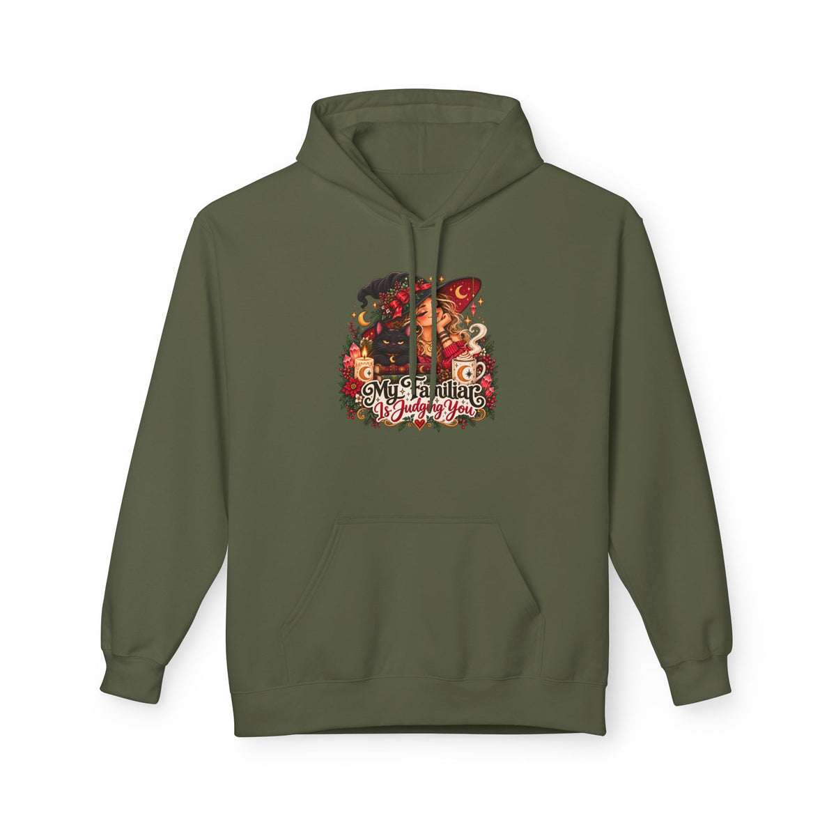 "My Familiar is Judging You" Christmas Graphic Hoodie