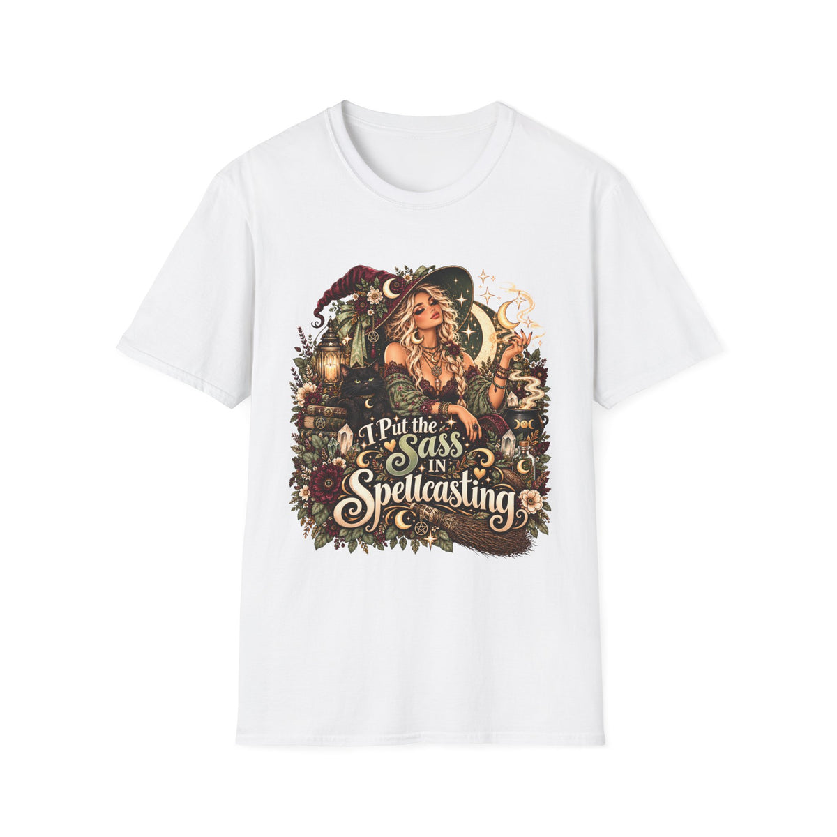 I Put the Sass in Spellcasting Unisex Softstyle T-Shirt