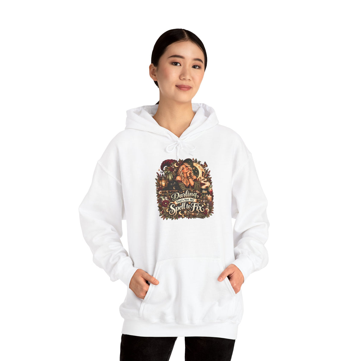 Darling That's Not my Spell to Fix Hoodie | Halloween Witch Cauldron Design