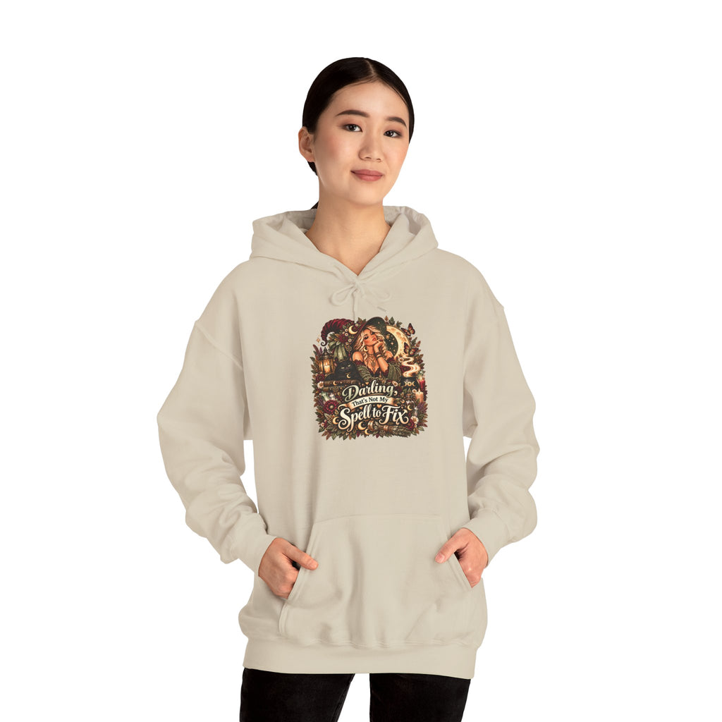 Darling That's Not my Spell to Fix Hoodie | Halloween Witch Cauldron Design