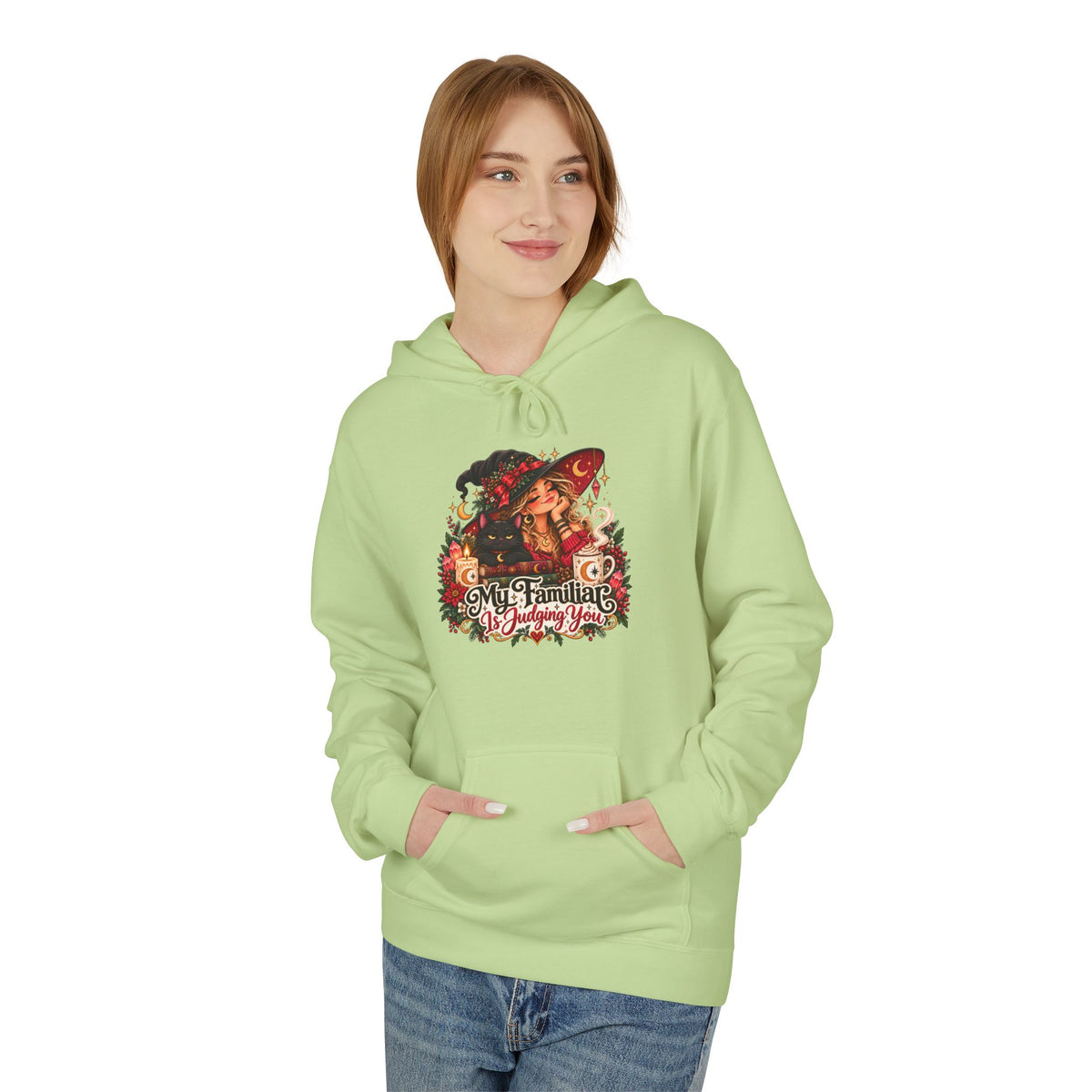 "My Familiar is Judging You" Christmas Graphic Hoodie