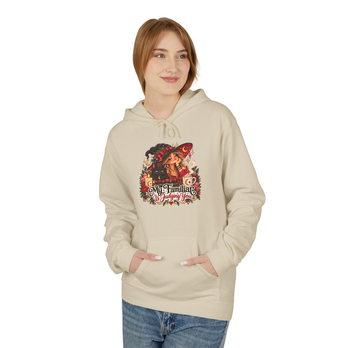 "My Familiar is Judging You" Christmas Graphic Hoodie