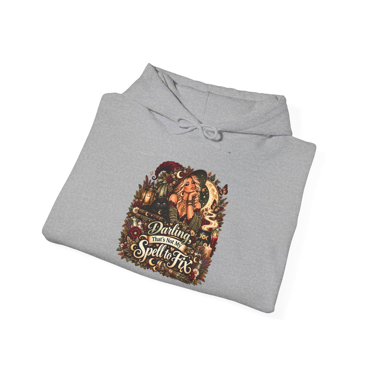 Darling That's Not my Spell to Fix Hoodie | Halloween Witch Cauldron Design