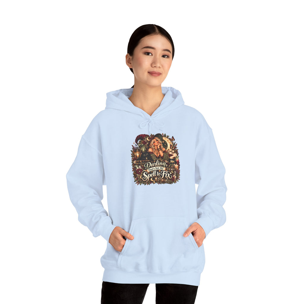 Darling That's Not my Spell to Fix Hoodie | Halloween Witch Cauldron Design
