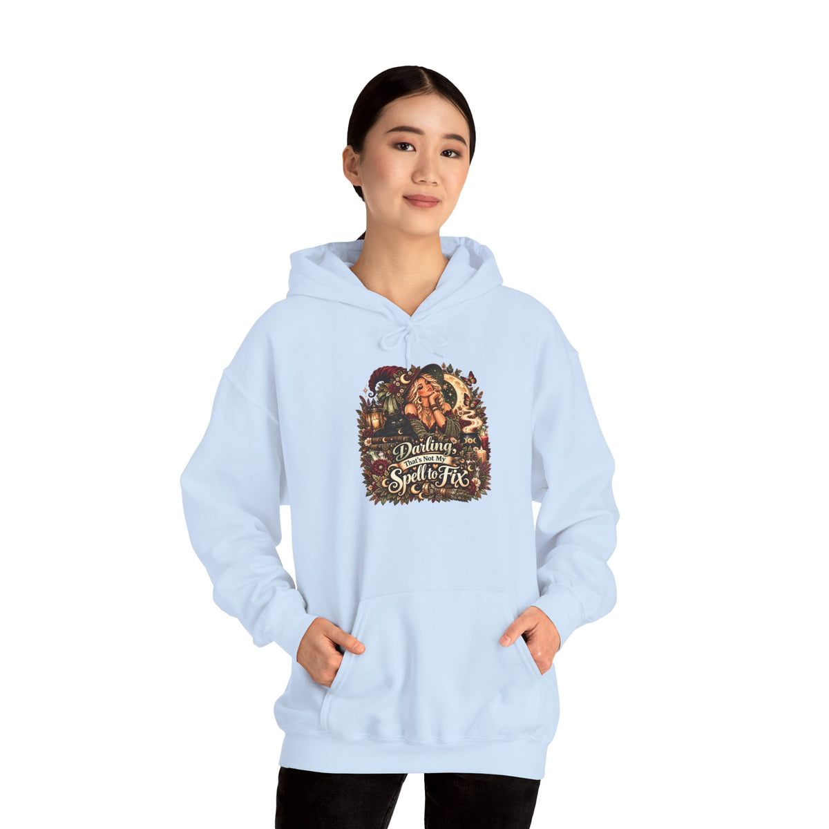 Darling That's Not my Spell to Fix Hoodie | Halloween Witch Cauldron Design