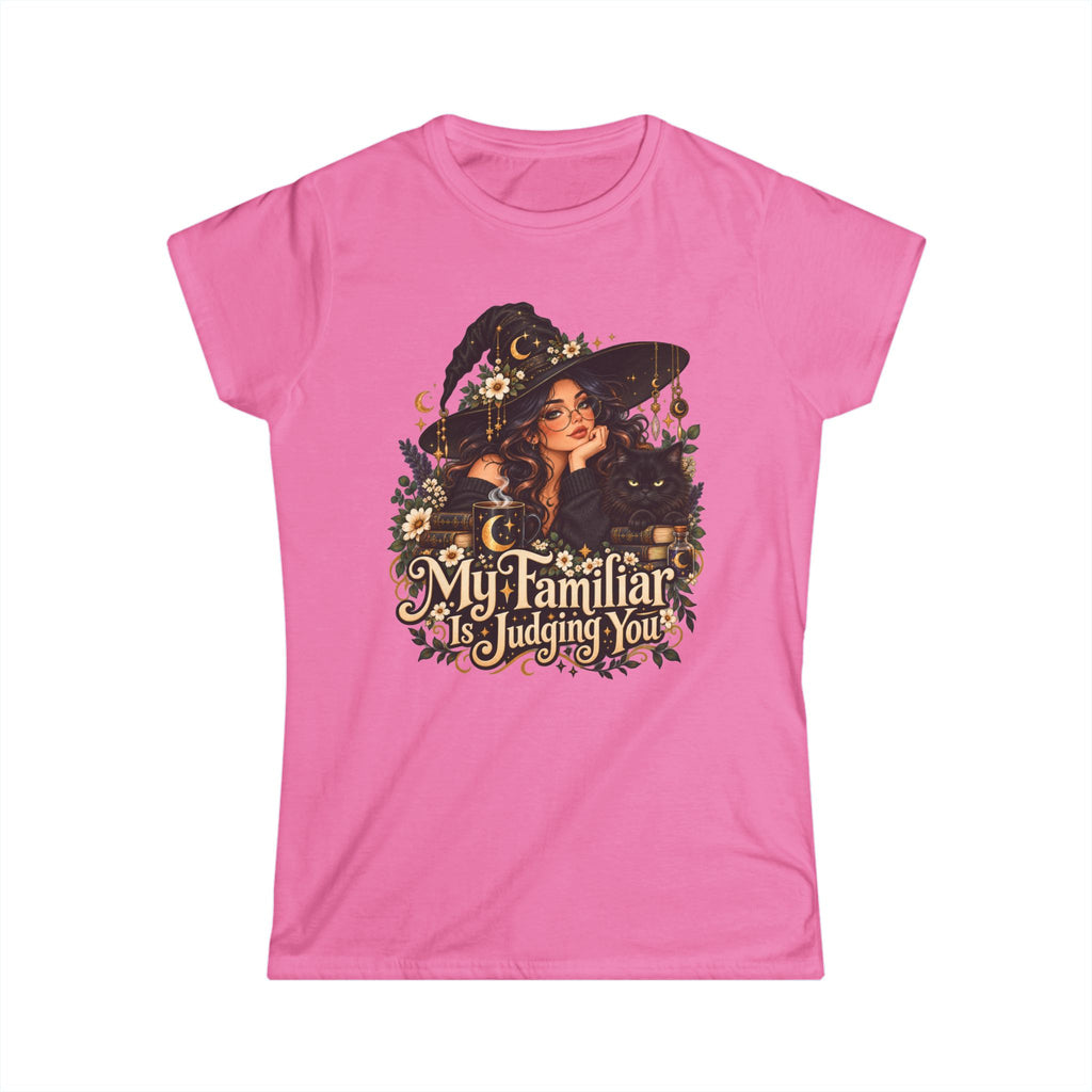 Witchy Tee - "My Familiar is Judging You" Women's Tee — Classic White Short-Sleeve Shirt