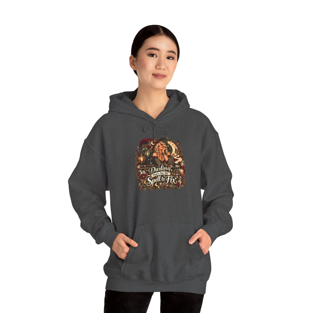 Darling That's Not my Spell to Fix Hoodie | Halloween Witch Cauldron Design