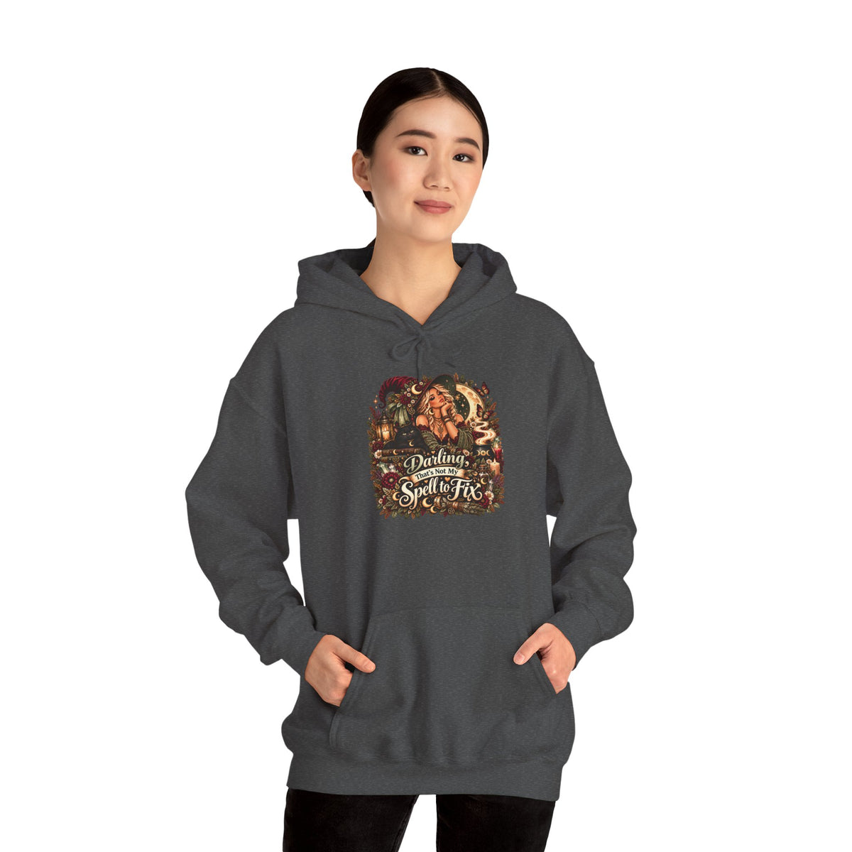 Darling That's Not my Spell to Fix Hoodie | Halloween Witch Cauldron Design
