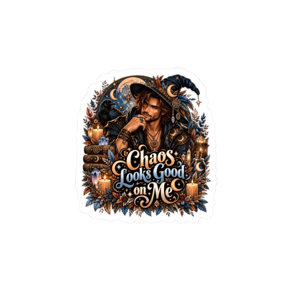 Chaos Looks Good on Me Kiss-Cut Stickers