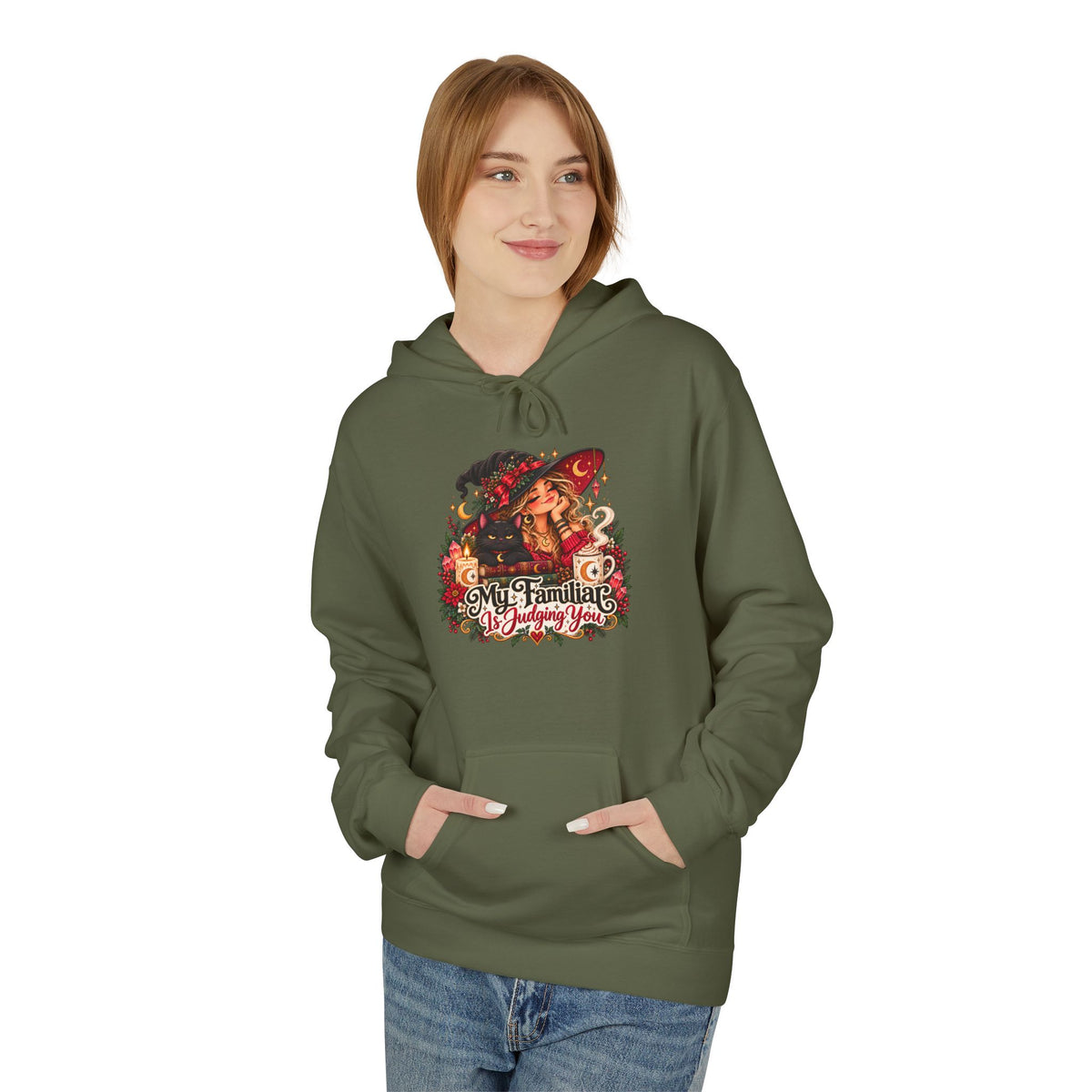 "My Familiar is Judging You" Christmas Graphic Hoodie
