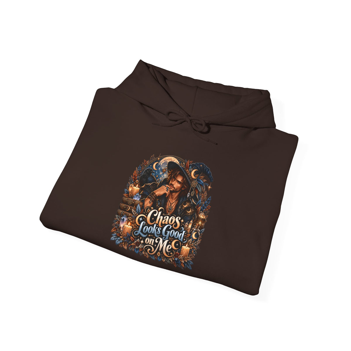 Chaos Looks Good On Me Hoodie | Halloween Witch Cat Pumpkin Design