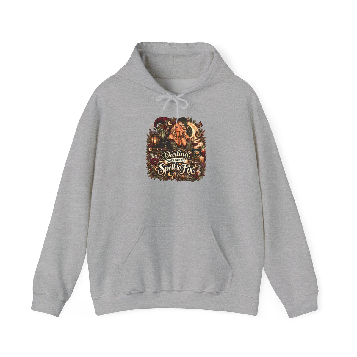 Darling That's Not my Spell to Fix Hoodie | Halloween Witch Cauldron Design
