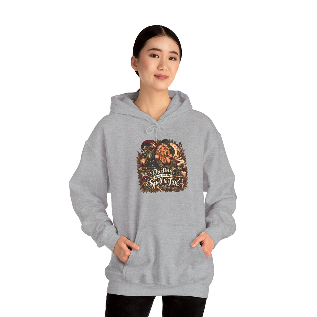 Darling That's Not my Spell to Fix Hoodie | Halloween Witch Cauldron Design