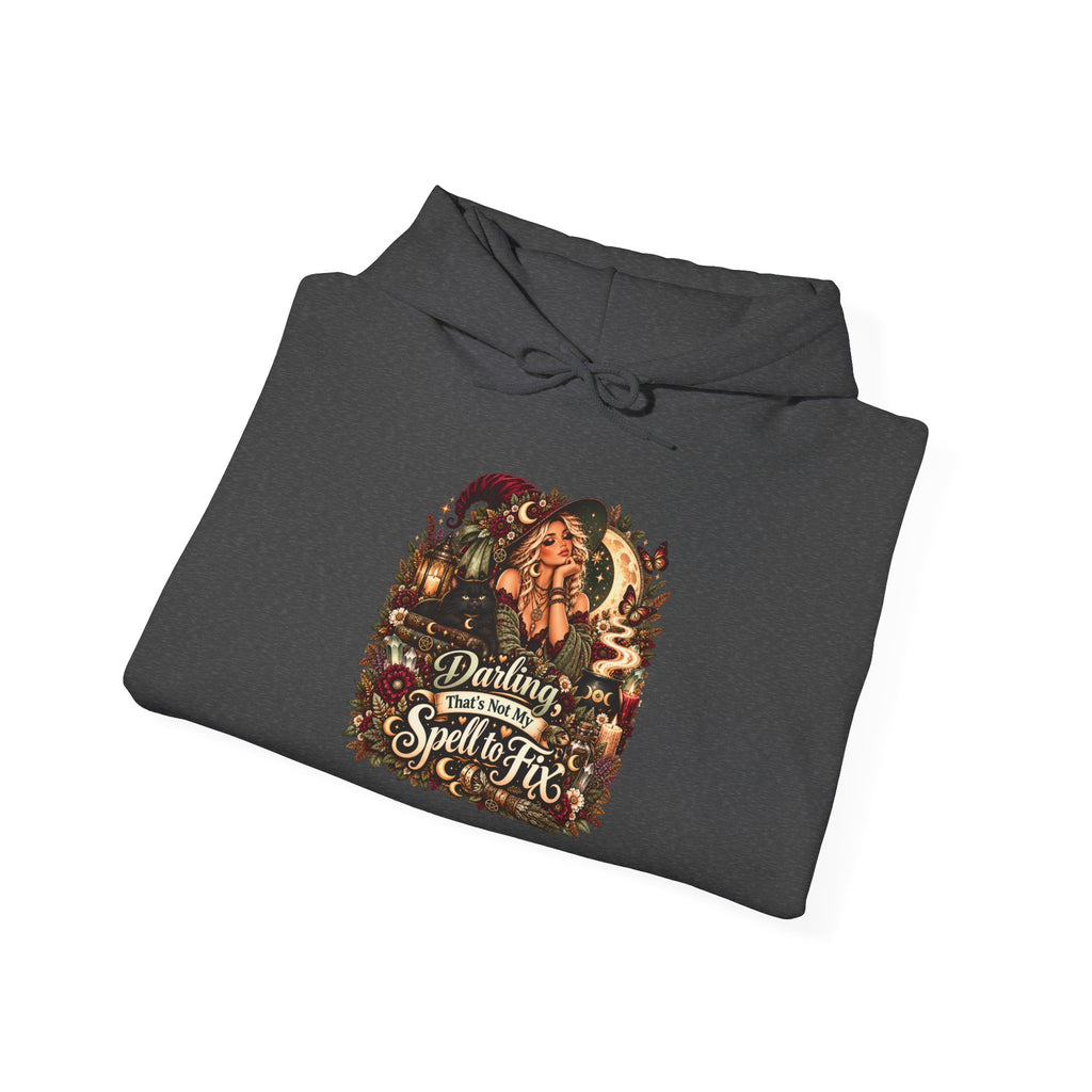 Darling That's Not my Spell to Fix Hoodie | Halloween Witch Cauldron Design
