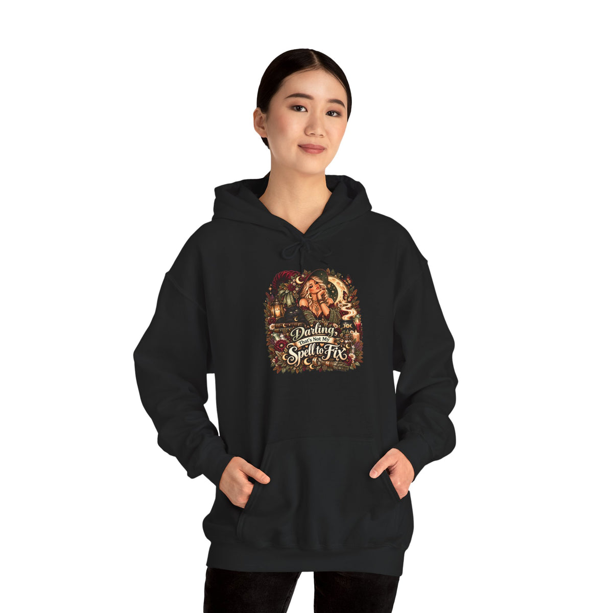 Darling That's Not my Spell to Fix Hoodie | Halloween Witch Cauldron Design