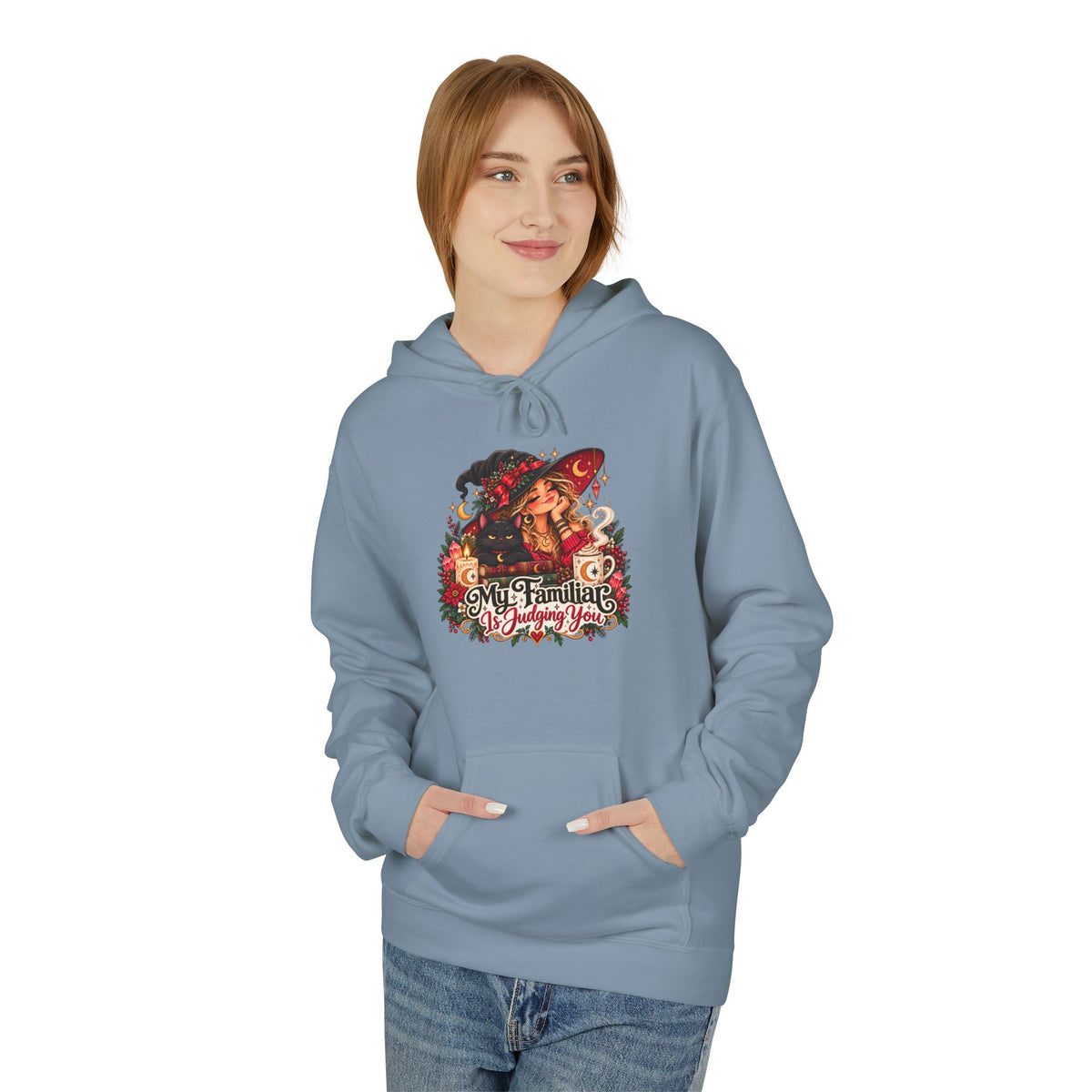 "My Familiar is Judging You" Christmas Graphic Hoodie