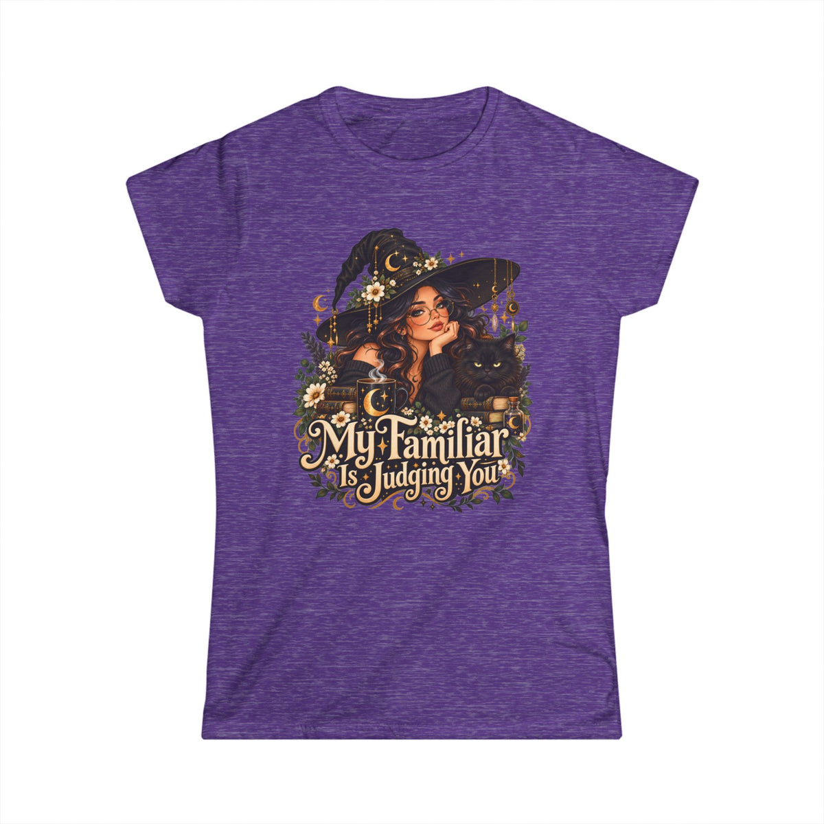 Witchy Tee - "My Familiar is Judging You" Women's Tee — Classic White Short-Sleeve Shirt